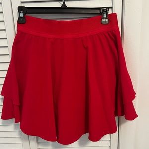 EUC Lululemon Court Rival High-Rise Skirt Tall, Dark Red